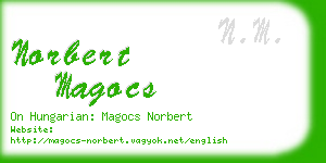 norbert magocs business card